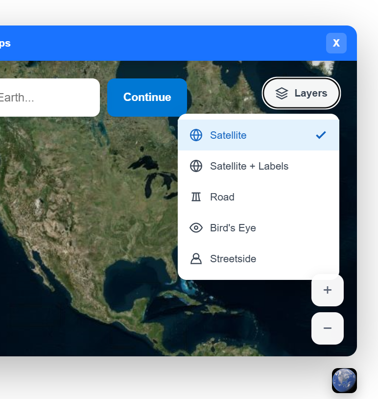 Specific Location How to Use - View Earth & Satellite Maps
